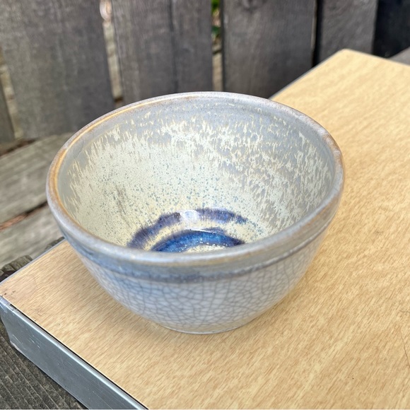 Handmade Ceramic Crackle Glaze Bowl By Ray Foster - Picture 12 of 14